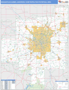 Indianapolis-Carmel-Anderson Metro Area Digital Map Basic Style